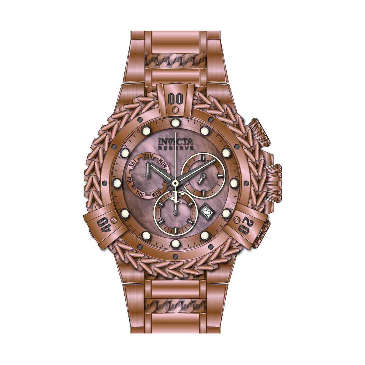 RELOJ  PARA HOMBRE INVICTA RESERVE 34838 - ORO ROSA