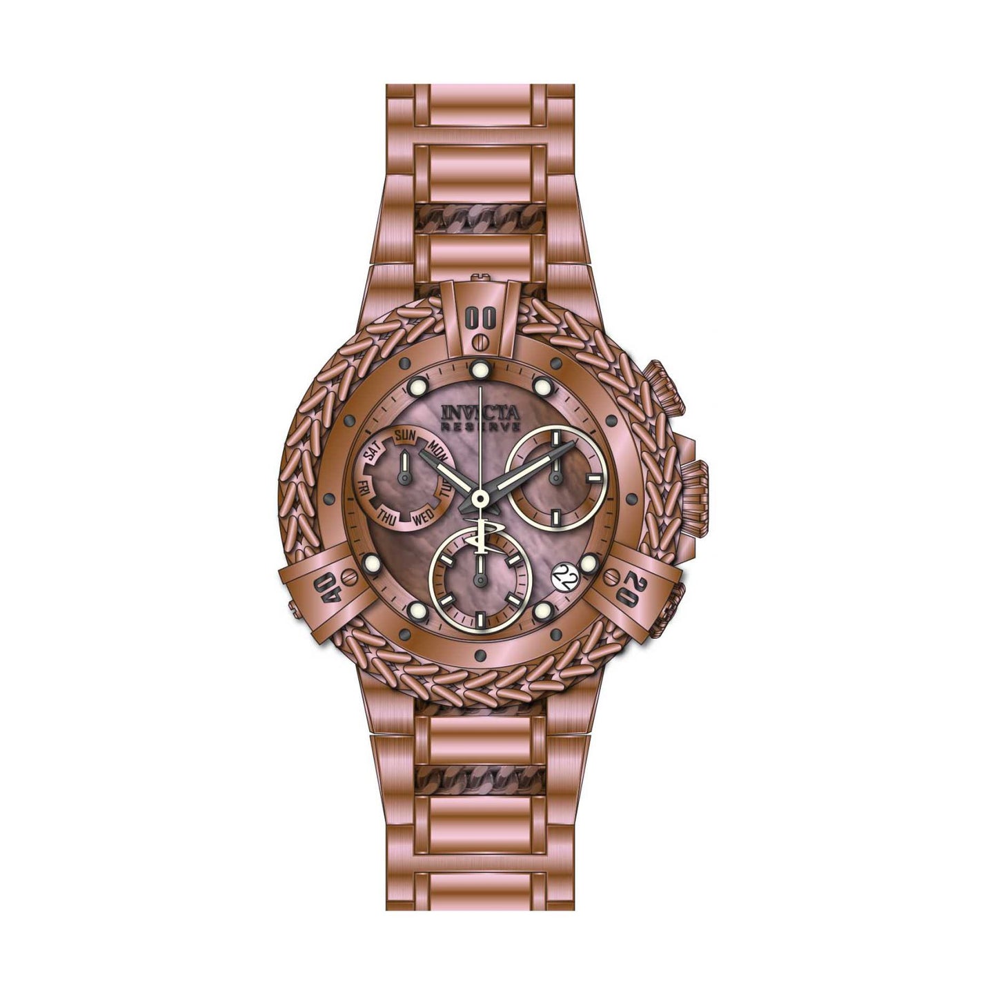 RELOJ  PARA MUJER INVICTA RESERVE 34844 - ORO ROSA