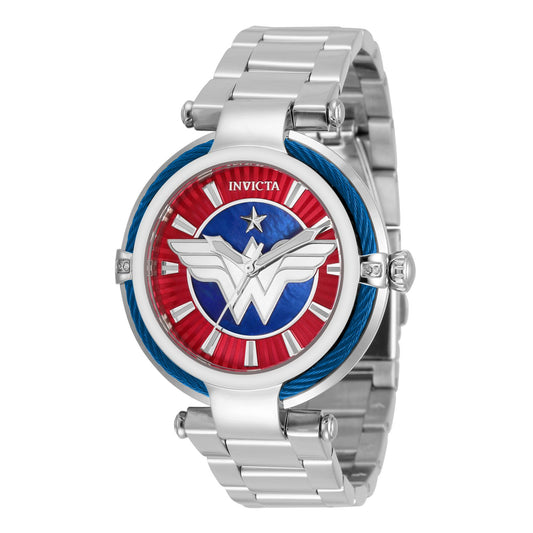 RELOJ MUJER MARAVILLA PARA MUJER INVICTA DC COMICS 34956 - AZUL, ROJO, BLANCO, PLATA