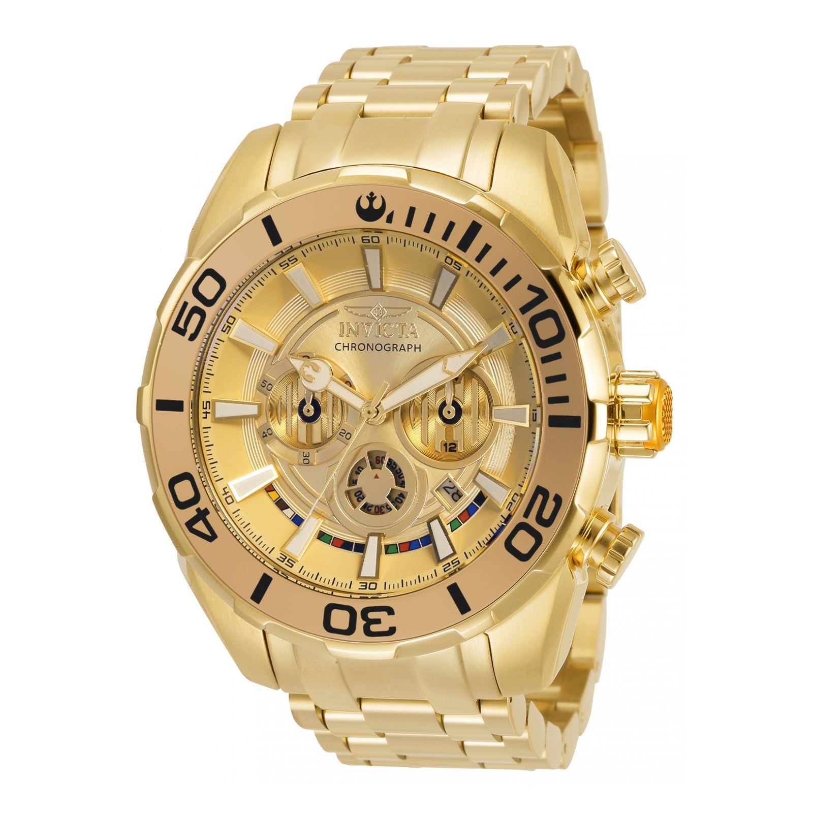 RELOJ C-3PO PARA HOMBRE INVICTA STAR WARS 35068 - ORO