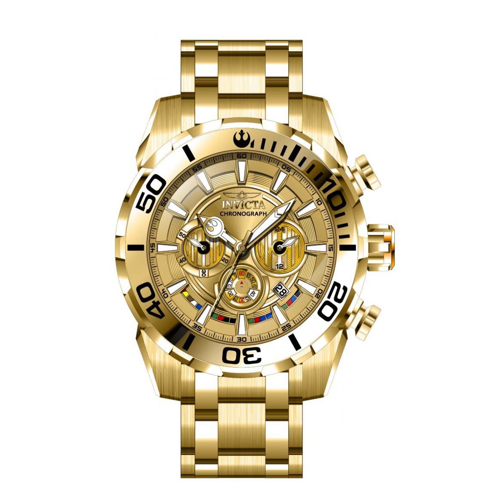 RELOJ C-3PO PARA HOMBRE INVICTA STAR WARS 35068 - ORO