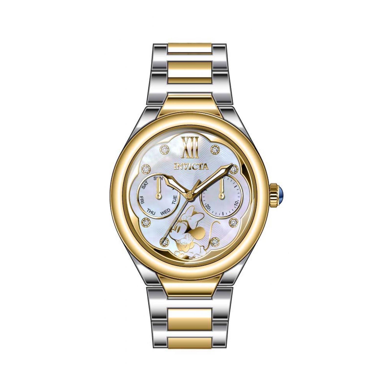 RELOJ MINNIE RATÓN PARA MUJER INVICTA DISNEY LIMITED EDITION 35082 - ACERO, ORO