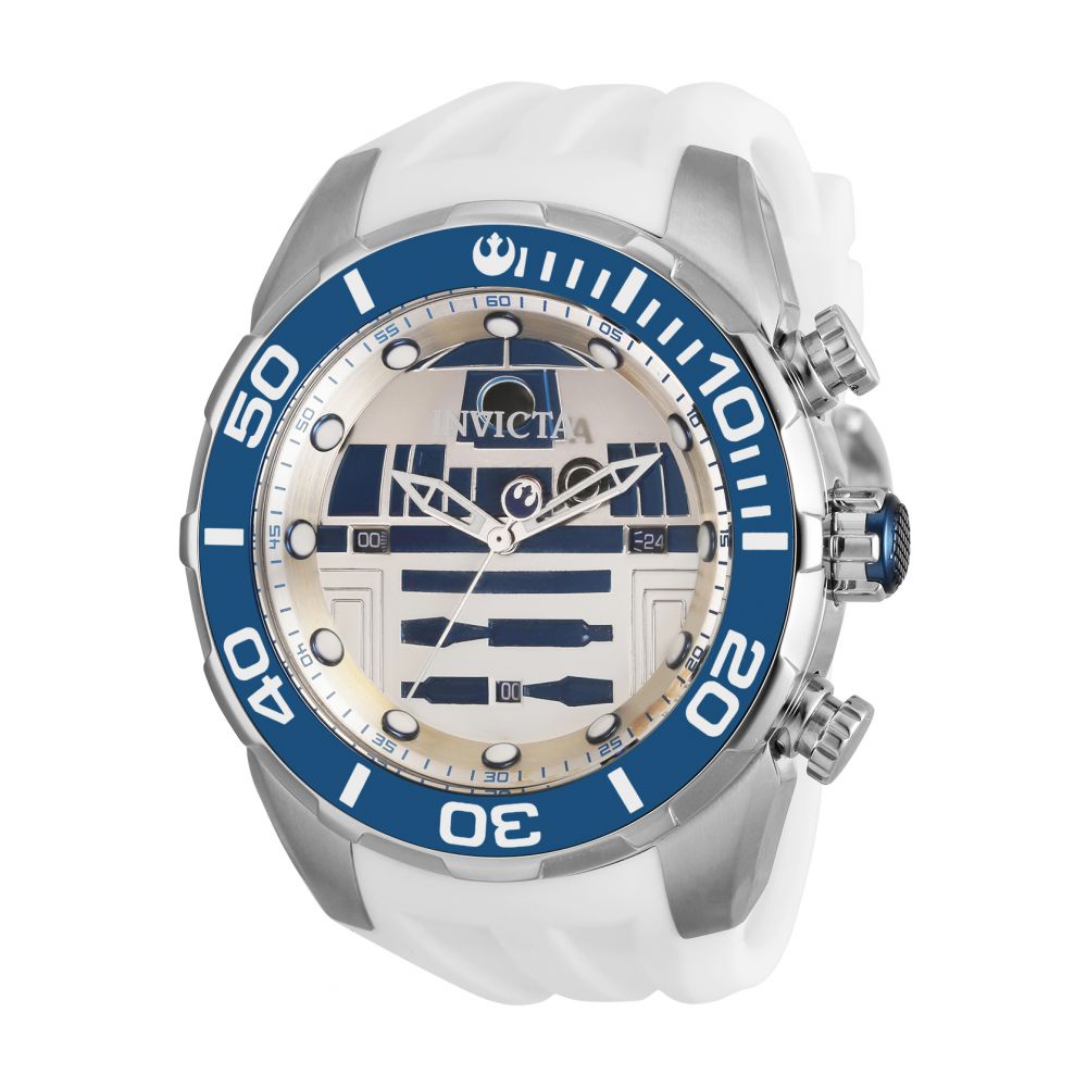 RELOJ R2-D2 PARA HOMBRE INVICTA STAR WARS 35084 - PLATA, AZUL