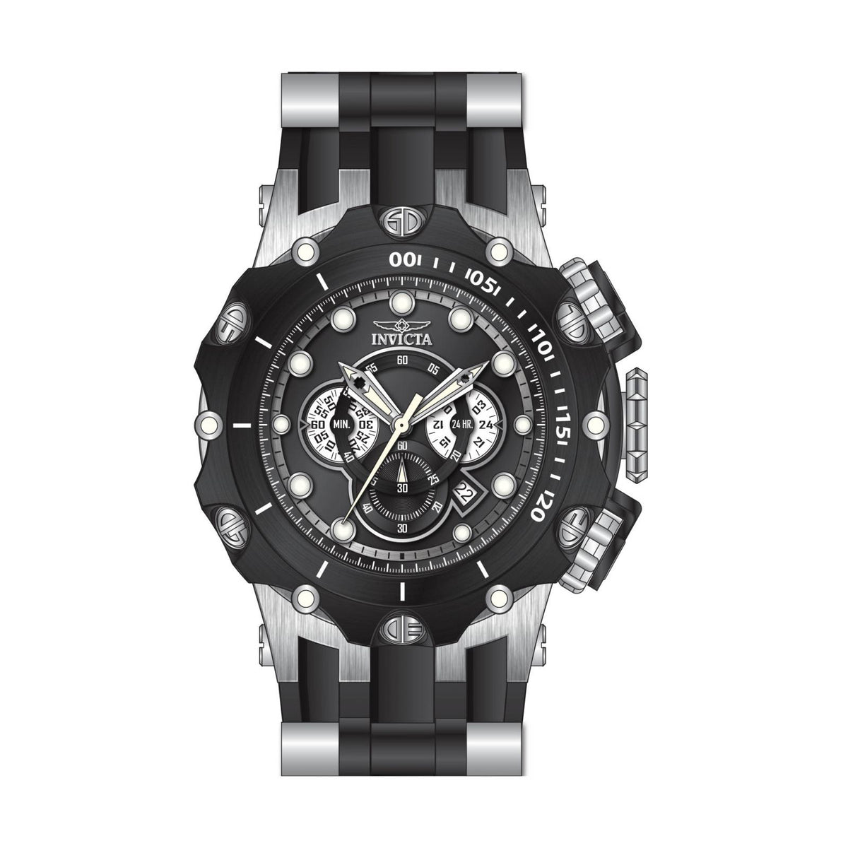 RELOJ  PARA HOMBRE INVICTA VENOM 35108 - NEGRO, ACERO