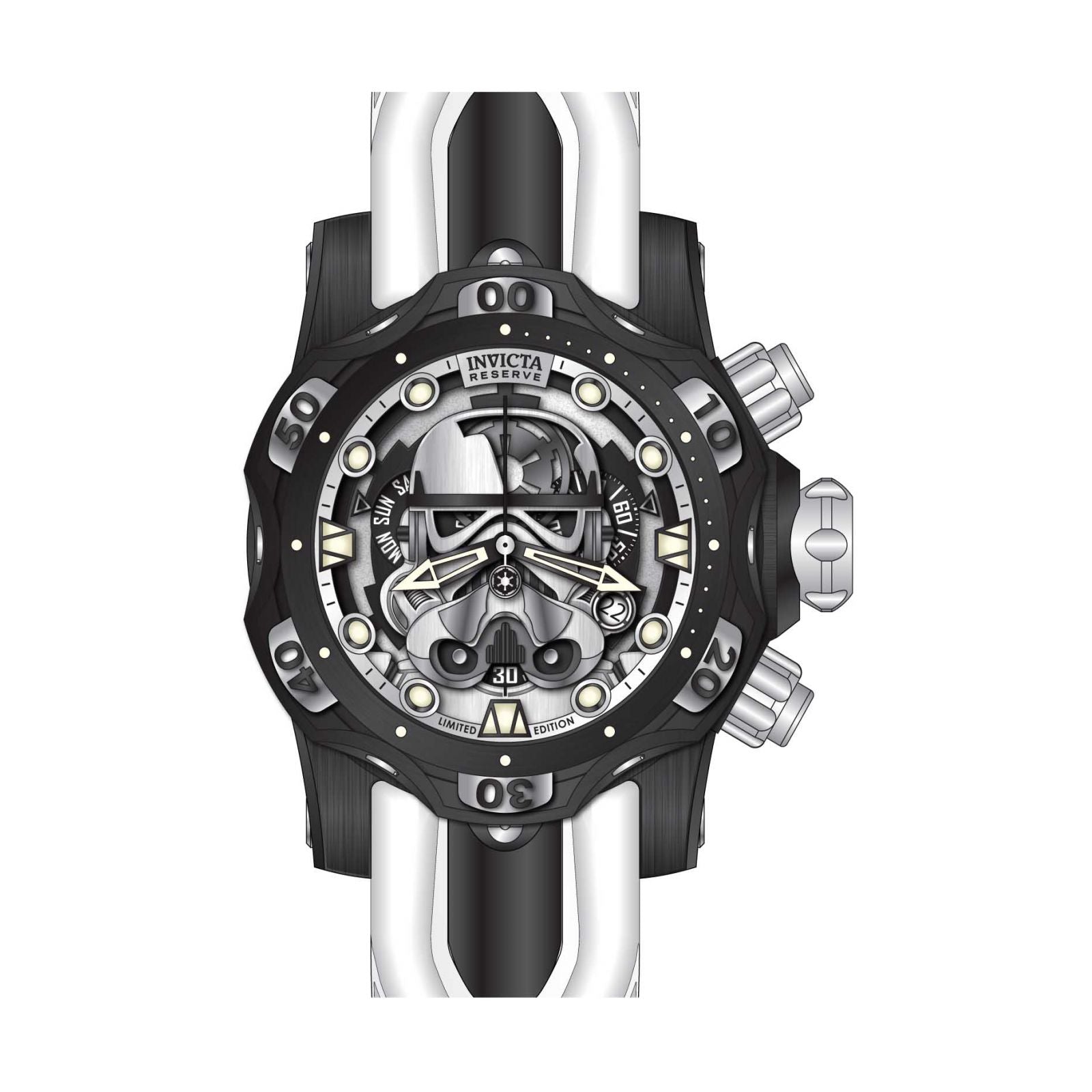 RELOJ SOLDADO DE ASALTO PARA HOMBRE INVICTA STAR WARS 35360 - BLANCO NEGRO