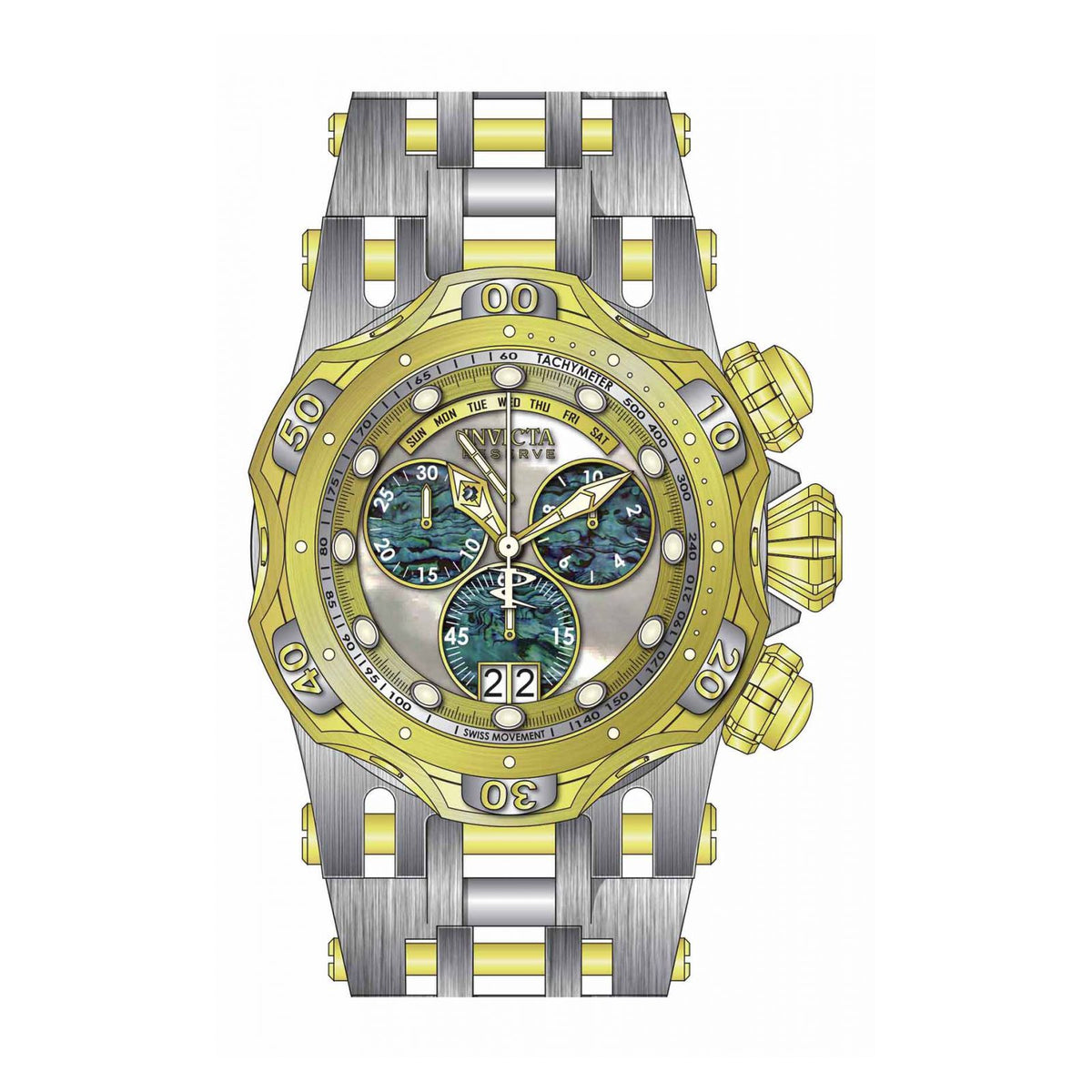RELOJ  PARA HOMBRE INVICTA RESERVE 36290 - ACERO, ORO