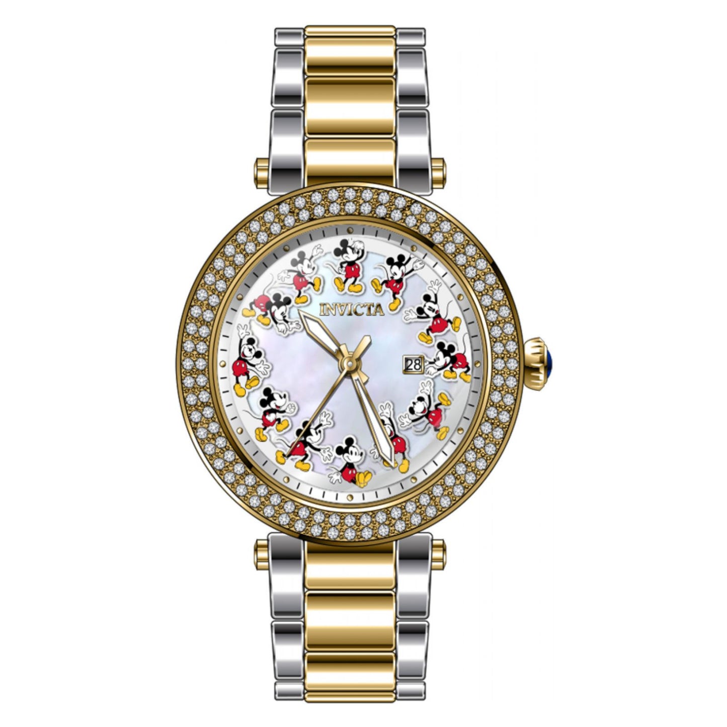 RELOJ  PARA MUJER INVICTA DISNEY LIMITED EDITION 36350 - ORO, ACERO