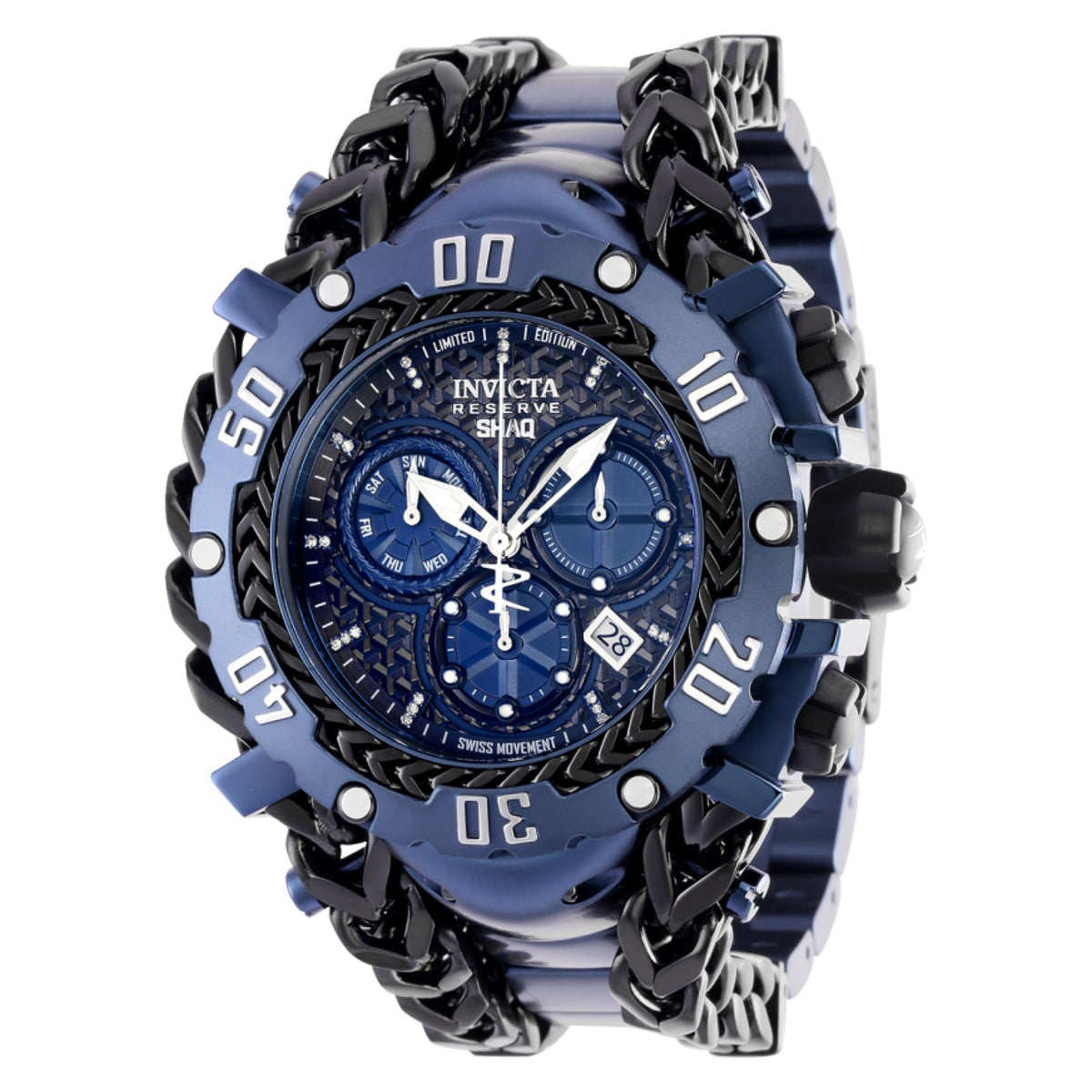 RELOJ  PARA HOMBRE INVICTA SHAQ 36919 - AZUL OSCURO, NEGRO