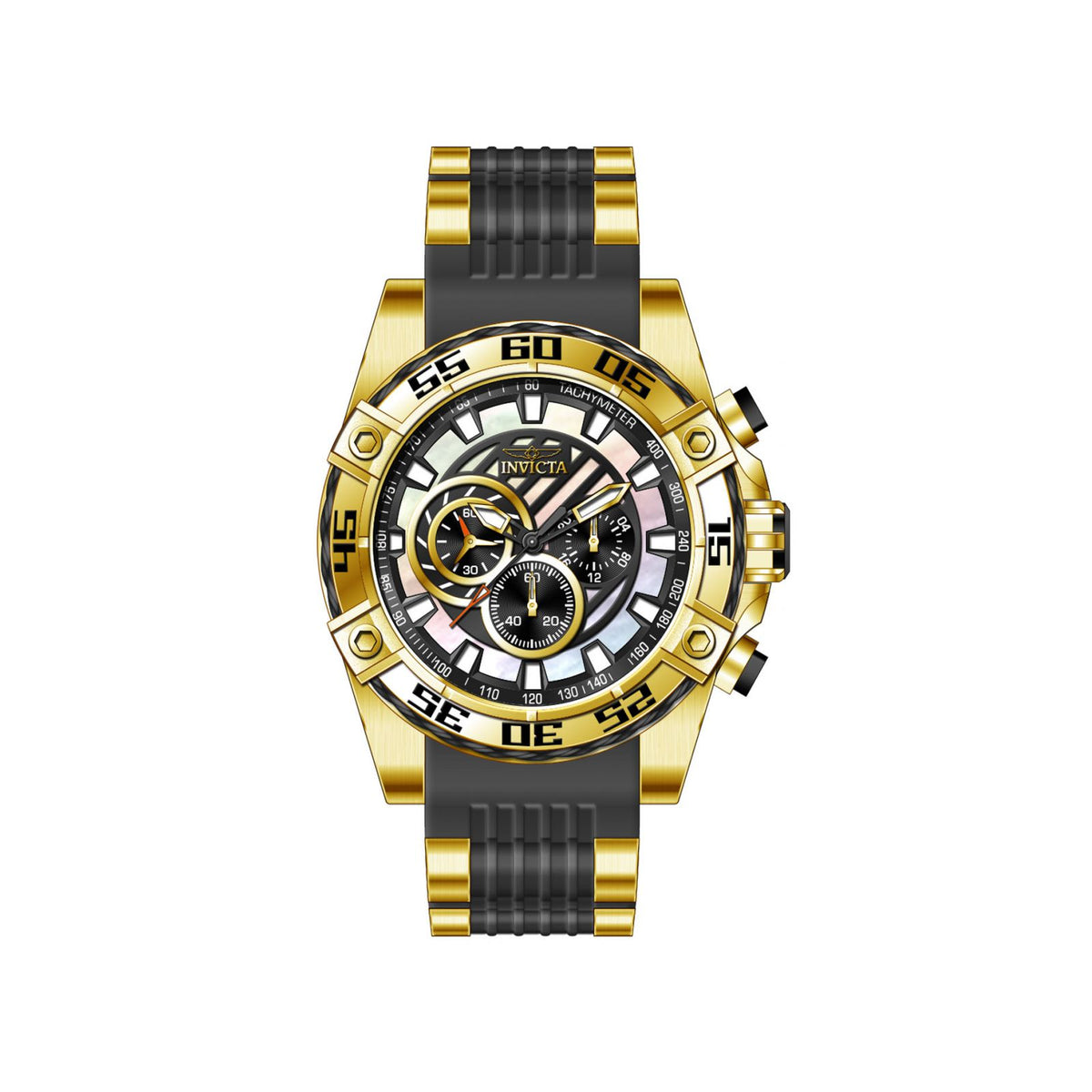 RELOJ DEPORTIVO PARA HOMBRE INVICTA SPEEDWAY 37012 - ORO NEGRO