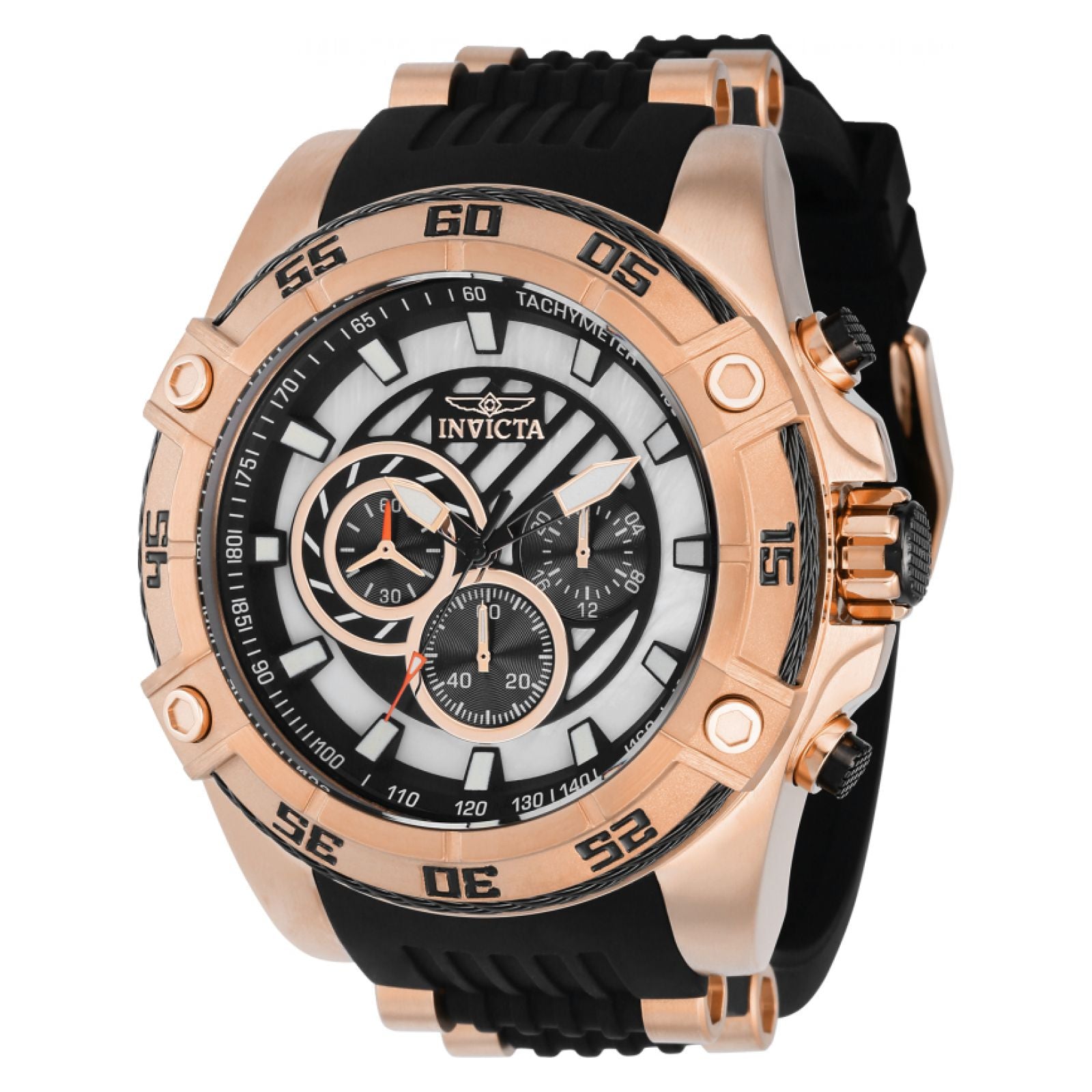 RELOJ DEPORTIVO PARA HOMBRE INVICTA SPEEDWAY 37013 - NEGRO, ORO ROSA