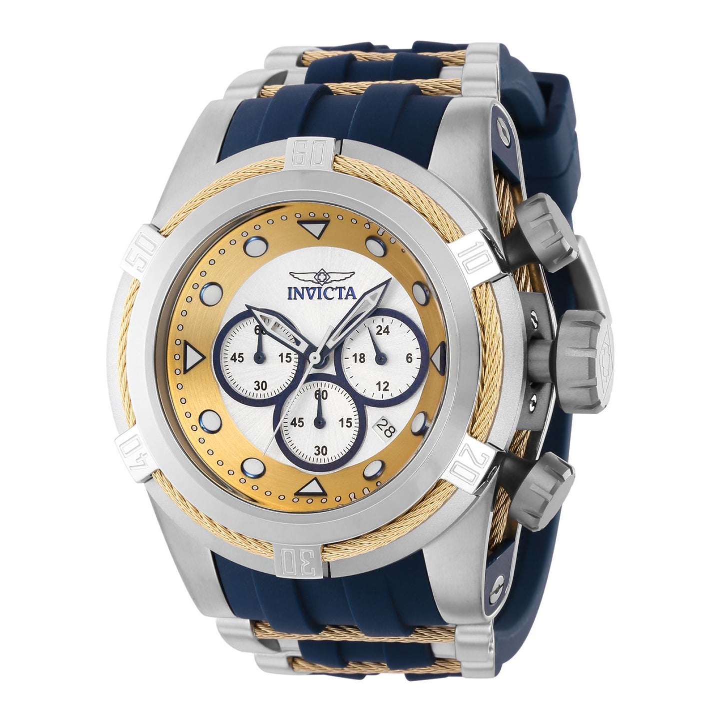 RELOJ DEPORTIVO PARA HOMBRE INVICTA BOLT 37193 - AZUL, ORO, ACERO