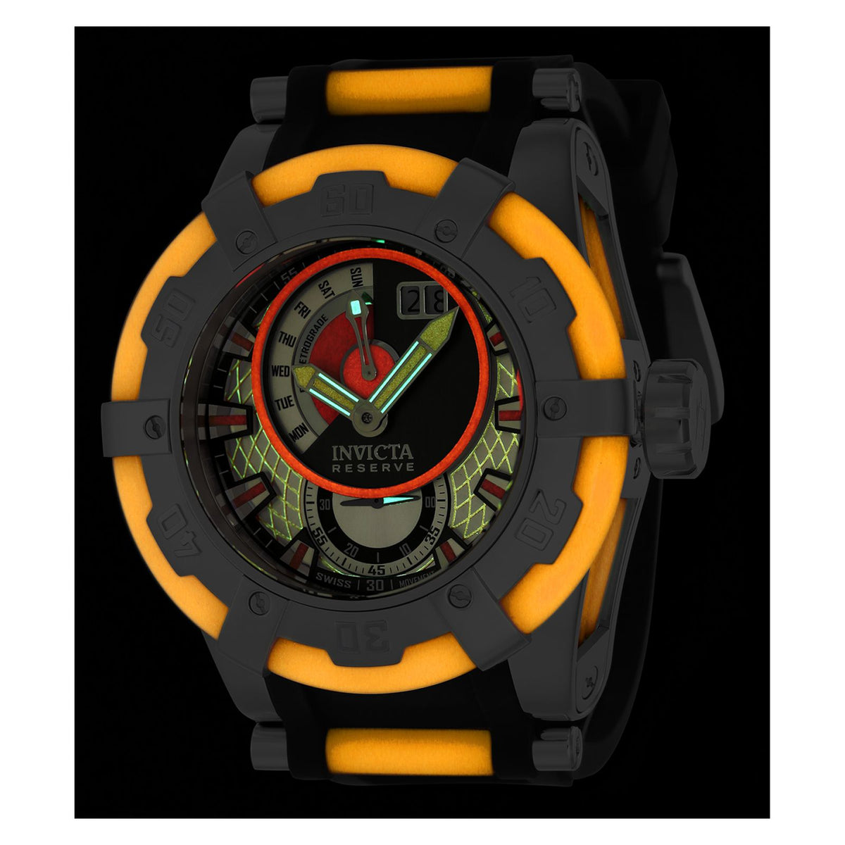 RELOJ DEPORTIVO PARA HOMBRE INVICTA BOLT 37201 - NEGRO, NARANJA