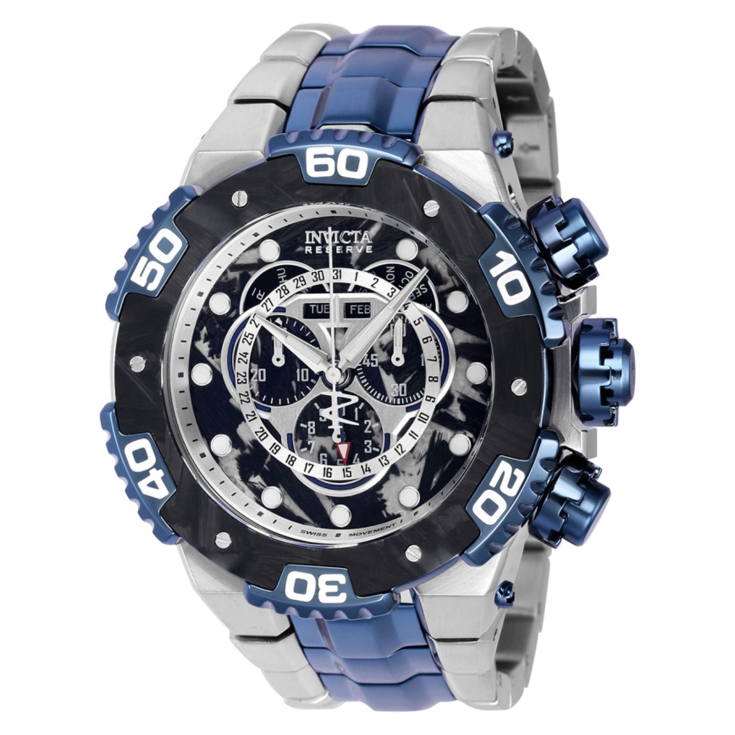 RELOJ  PARA HOMBRE INVICTA CARBON HAWK 37265 - AZUL OSCURO, ACERO