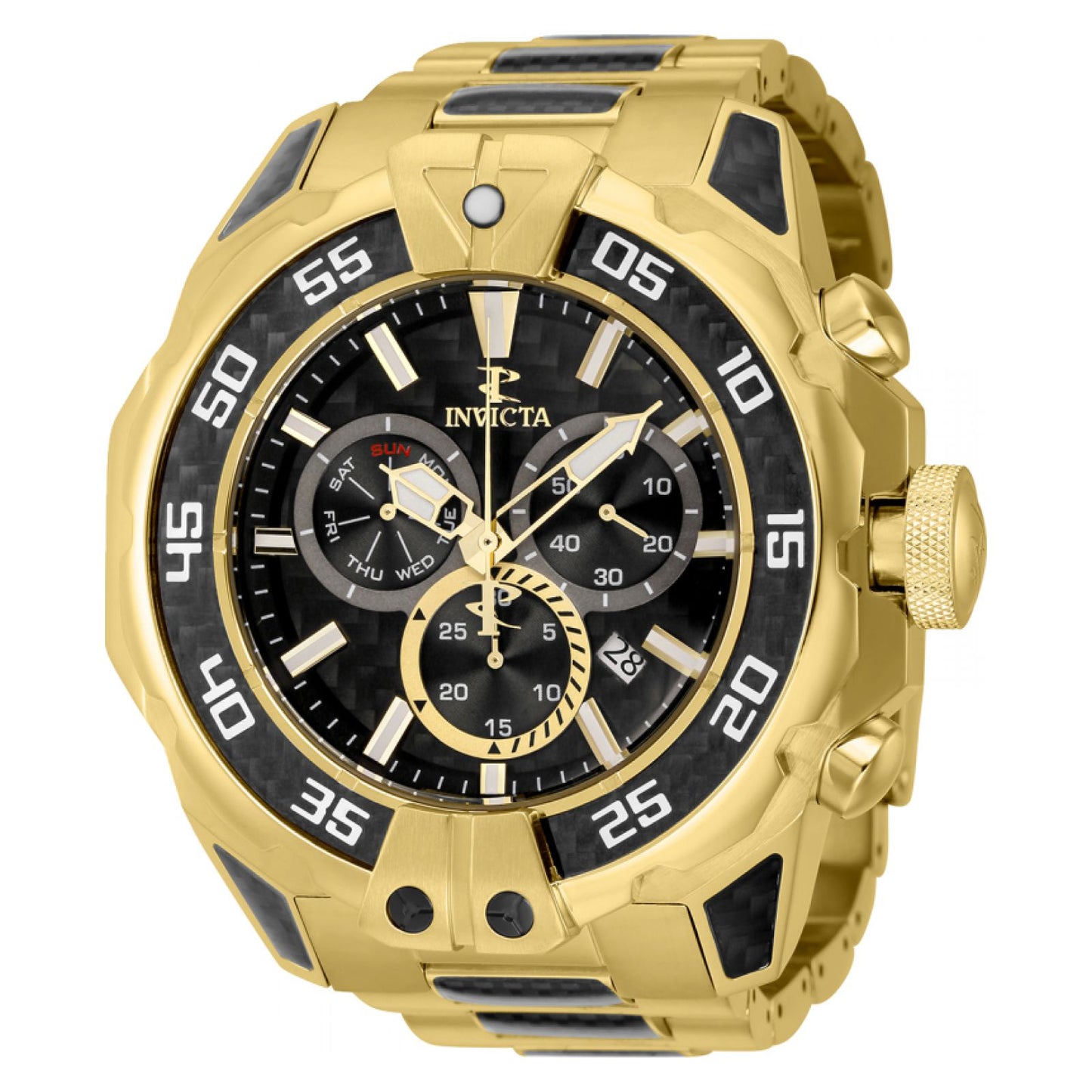 RELOJ  PARA HOMBRE INVICTA CARBON HAWK 37704 - ORO