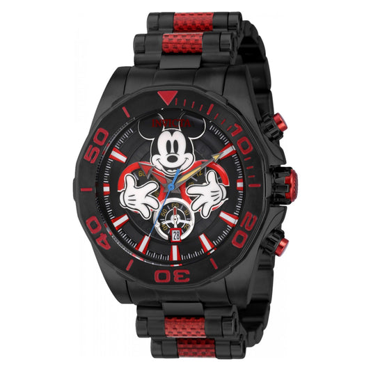 RELOJ MICKEY RATÓN PARA HOMBRE INVICTA DISNEY LIMITED EDITION 37811 - NEGRO ROJO