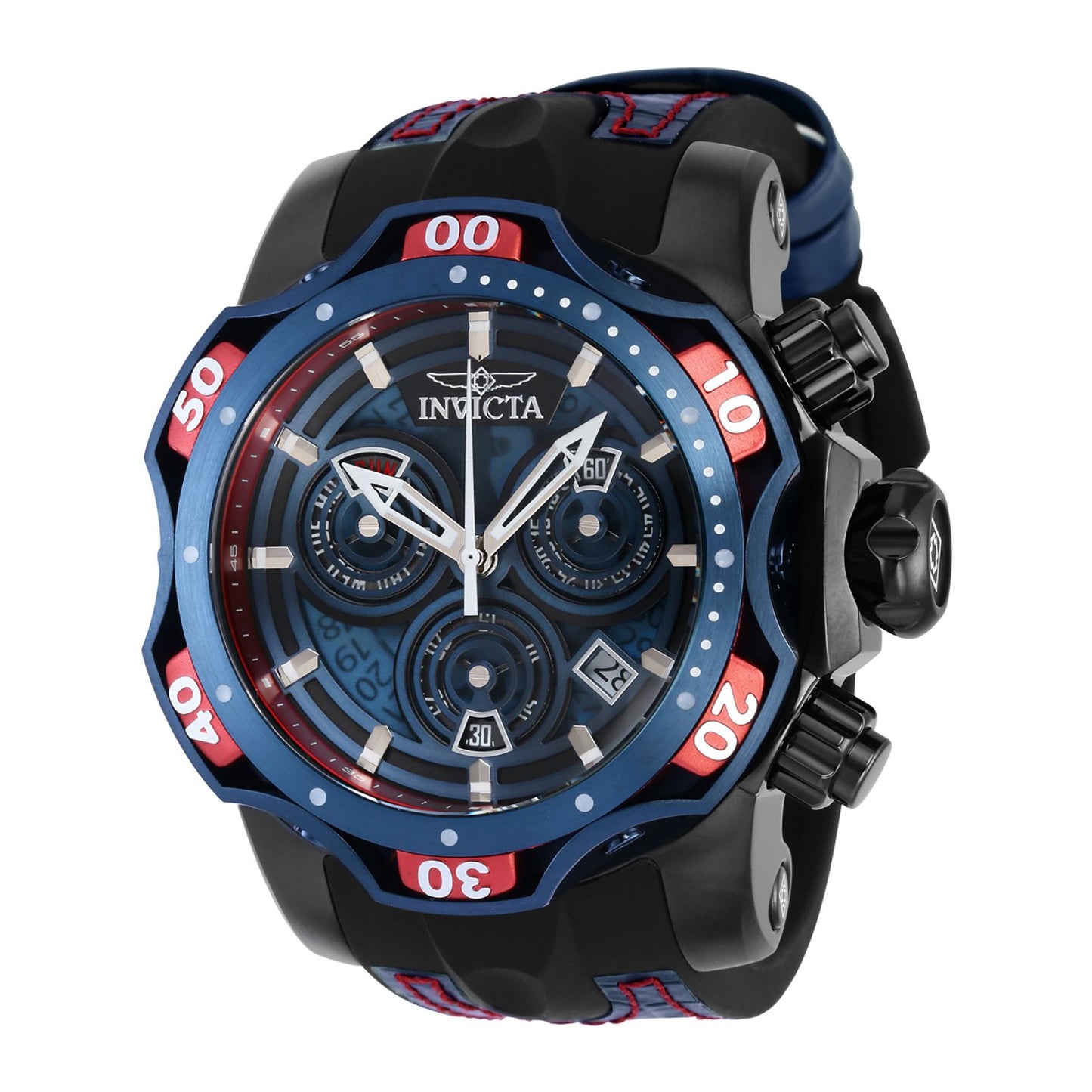 RELOJ CLÁSICO PARA HOMBRE INVICTA VENOM 38718 - ROJO, AZUL, NEGRO