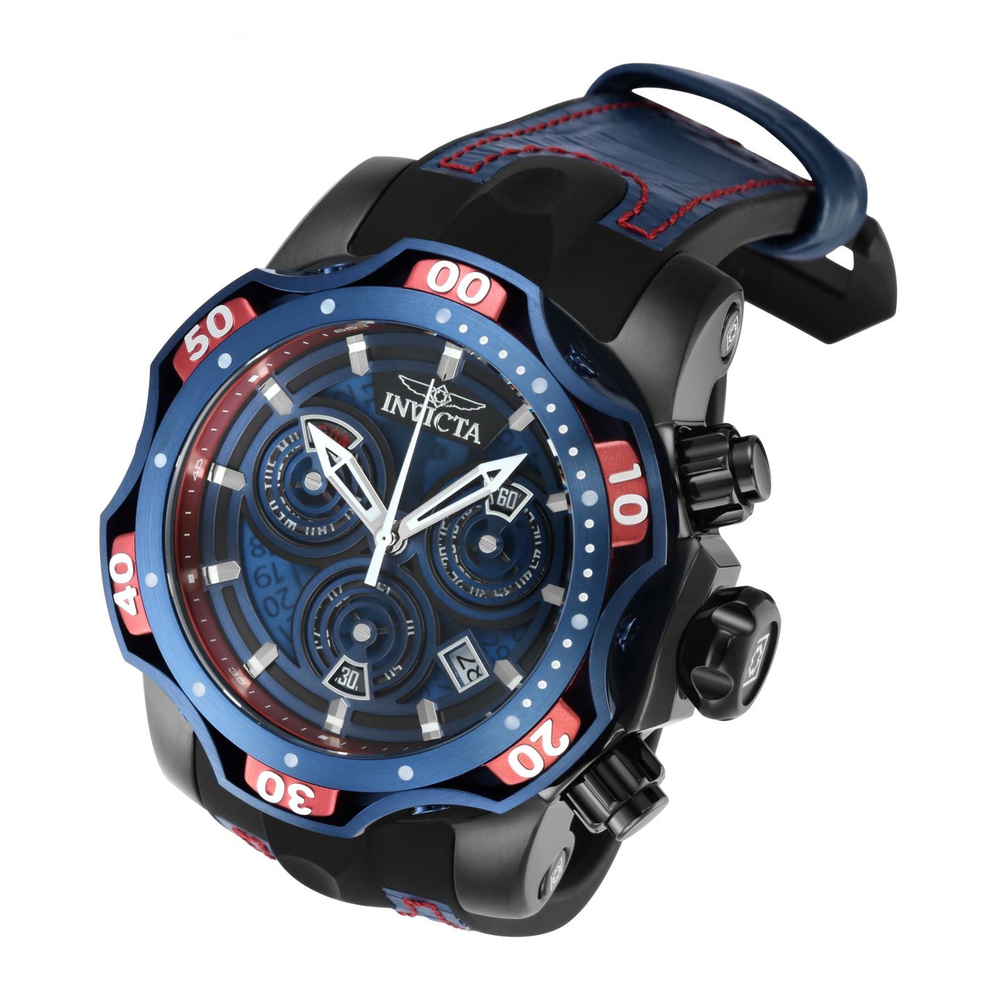 RELOJ CLÁSICO PARA HOMBRE INVICTA VENOM 38718 - ROJO, AZUL, NEGRO