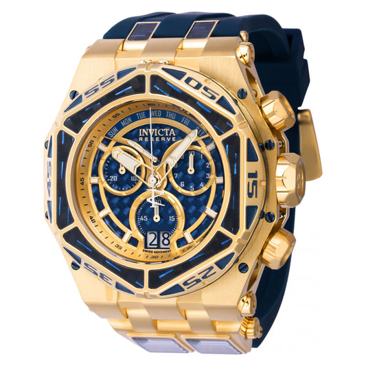 RELOJ DEPORTIVO PARA HOMBRE INVICTA CARBON HAWK 38897 - AZUL, ORO