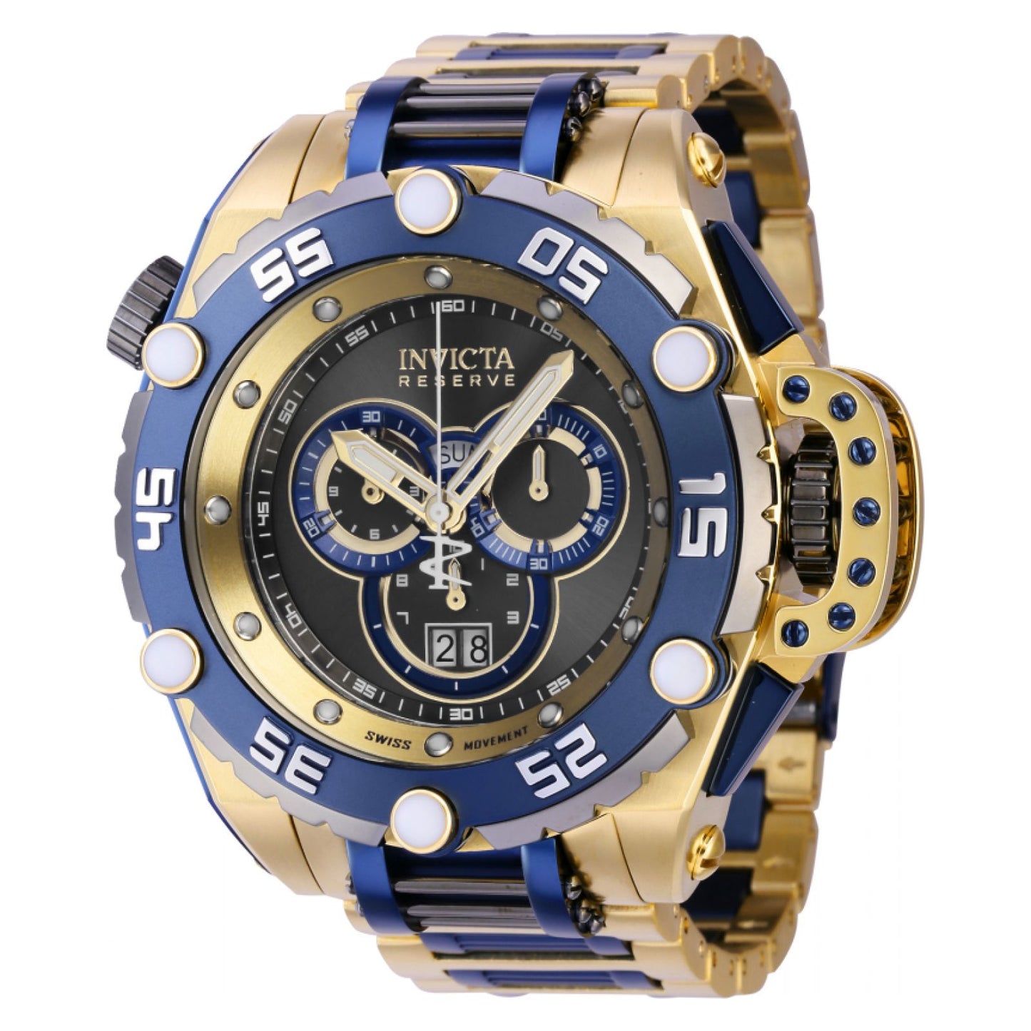 RELOJ  PARA HOMBRE INVICTA FLYING FOX 39552 - AZUL OSCURO, TITANIO, ORO