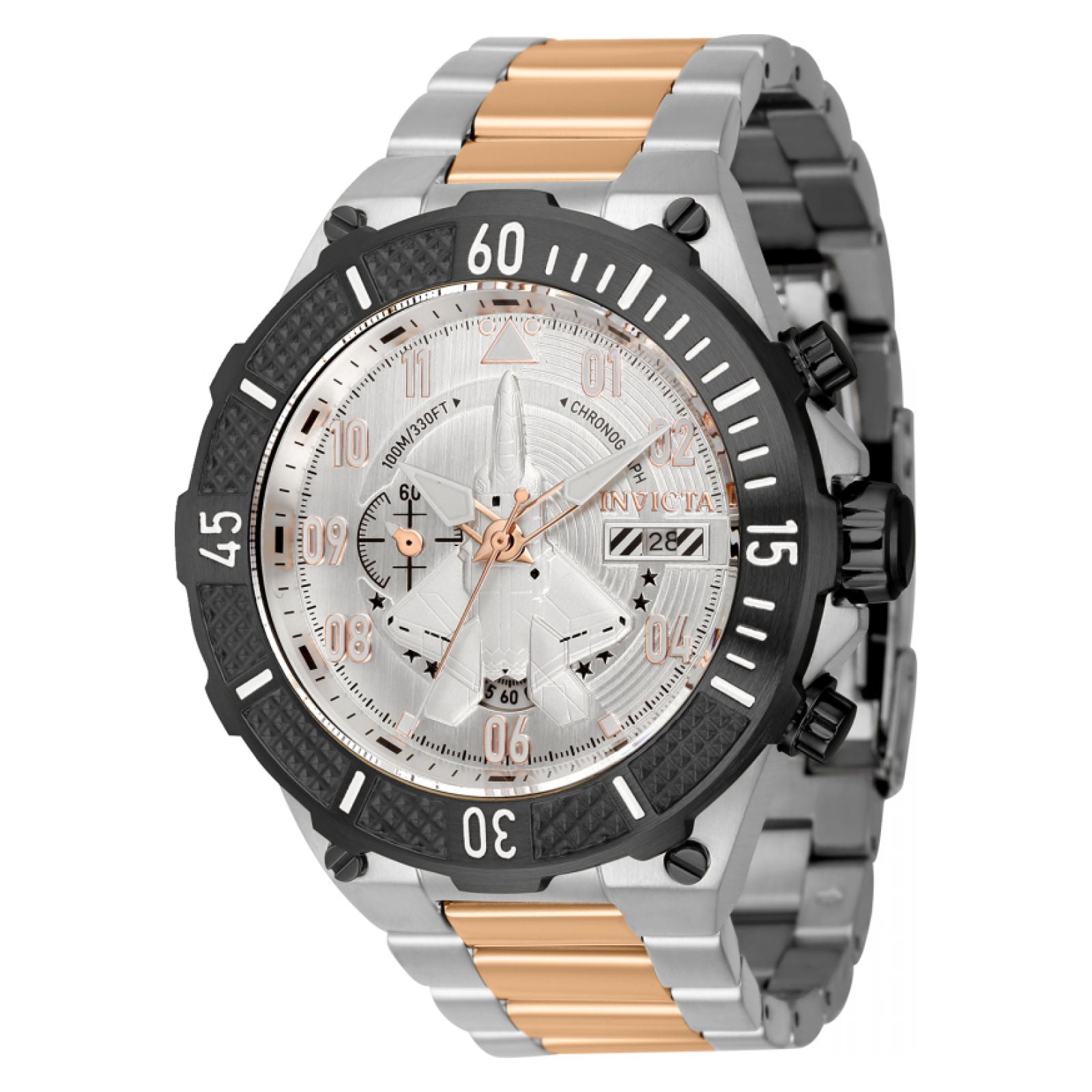 RELOJ  PARA HOMBRE INVICTA AVIATOR 39905 - ORO ROSA, ACERO