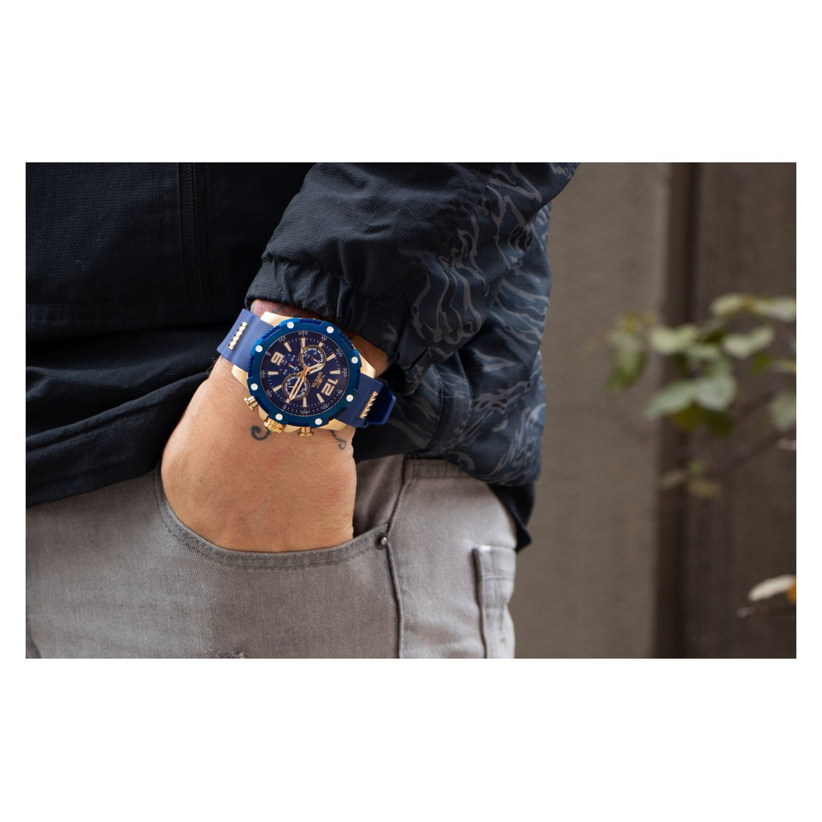 RELOJ DEPORTIVO PARA HOMBRE INVICTA I-FORCE 39997 - AZUL, ORO