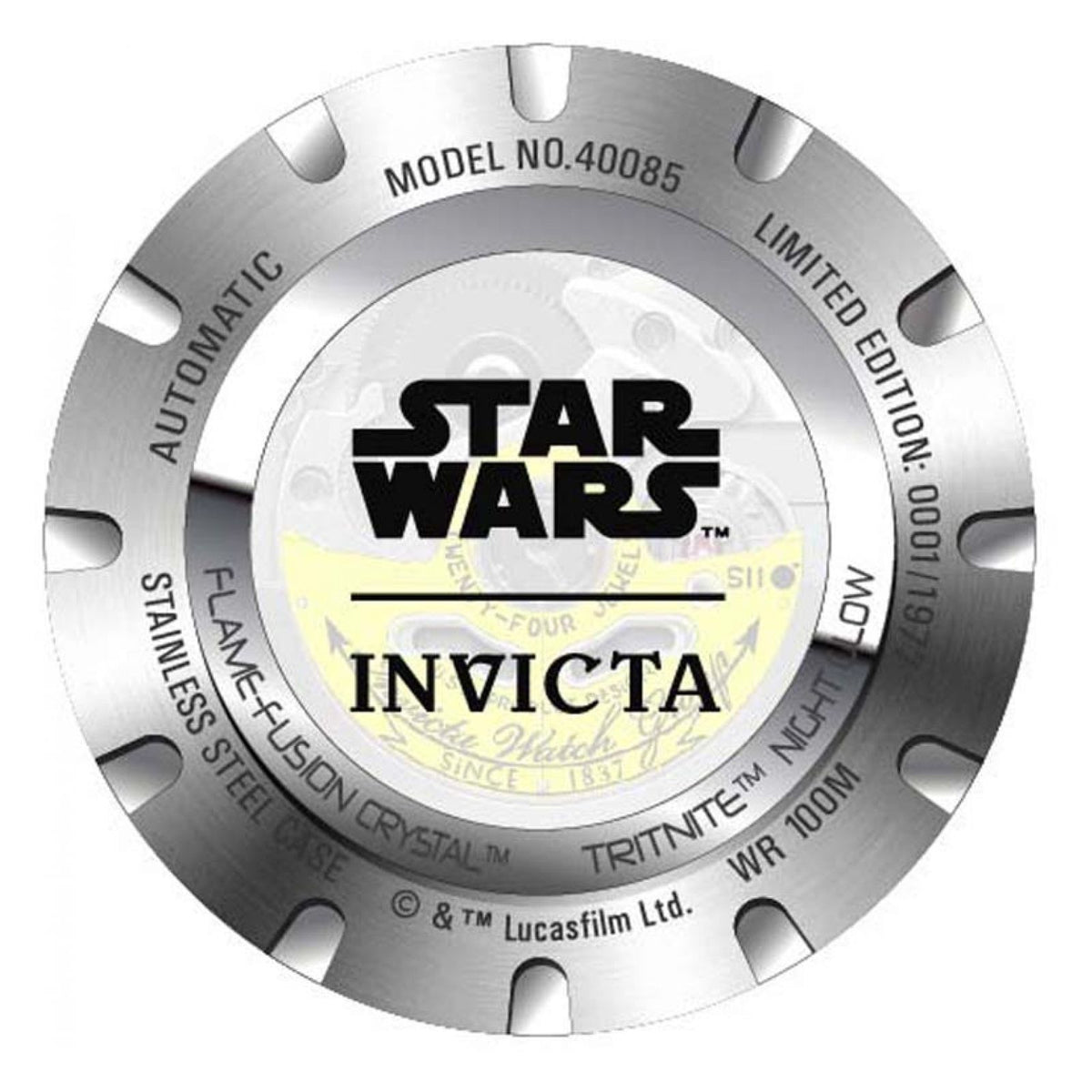 RELOJ STORMTROOPER PARA HOMBRE INVICTA STAR WARS 40085 - NEGRO, ACERO