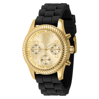 Reloj Deportivo para Mujer Invicta Angel 40305 – Caja Tono Oro con Correa de Silicona Negra y Maquinaria Cuarzo Japonesa (100m)