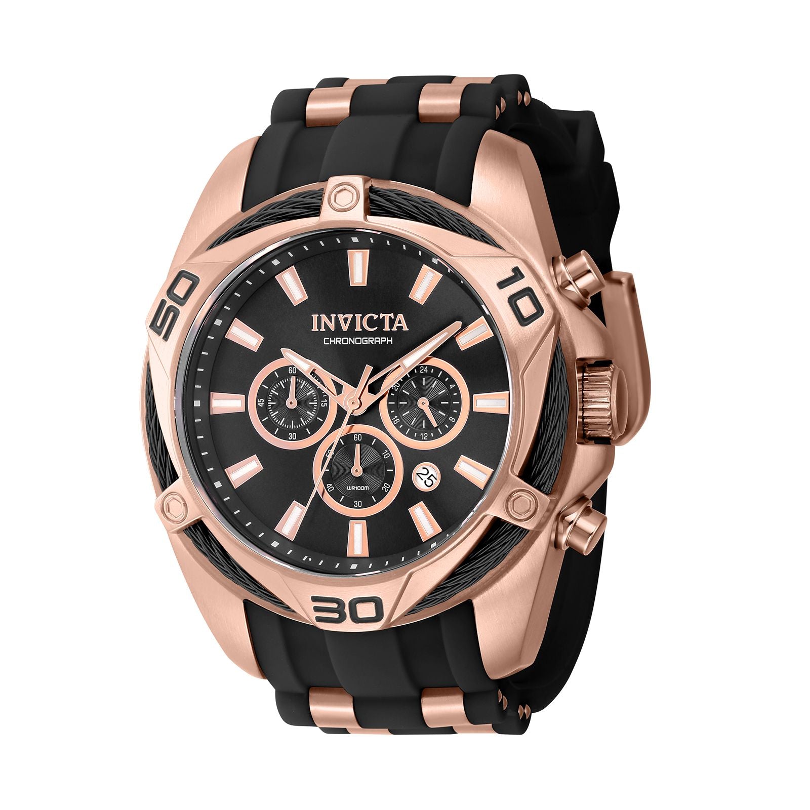 RELOJ DEPORTIVO PARA HOMBRE INVICTA BOLT 40319 - NEGRO, ORO ROSA