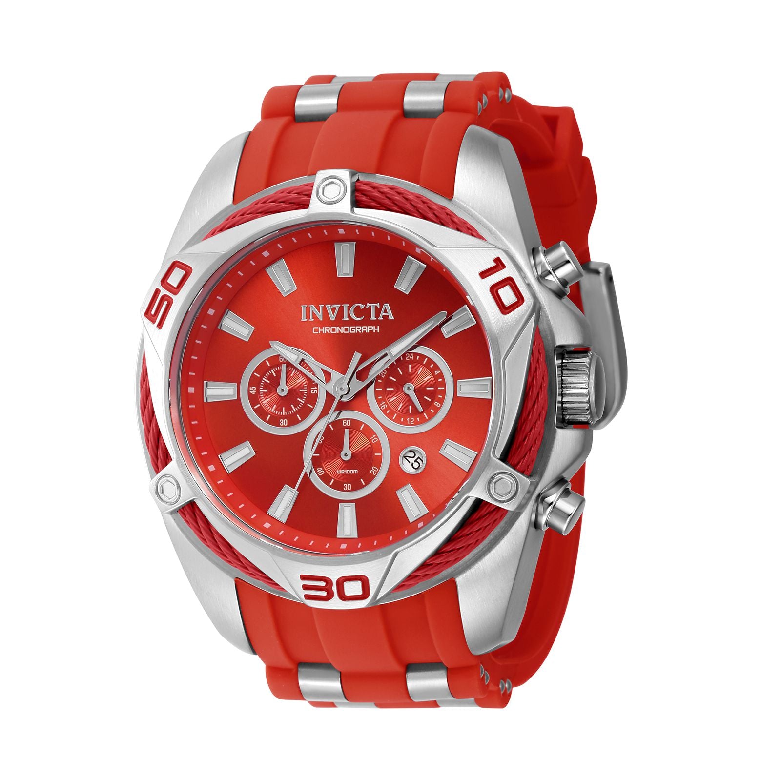 RELOJ DEPORTIVO PARA HOMBRE INVICTA BOLT 40339 - ROJO, ACERO