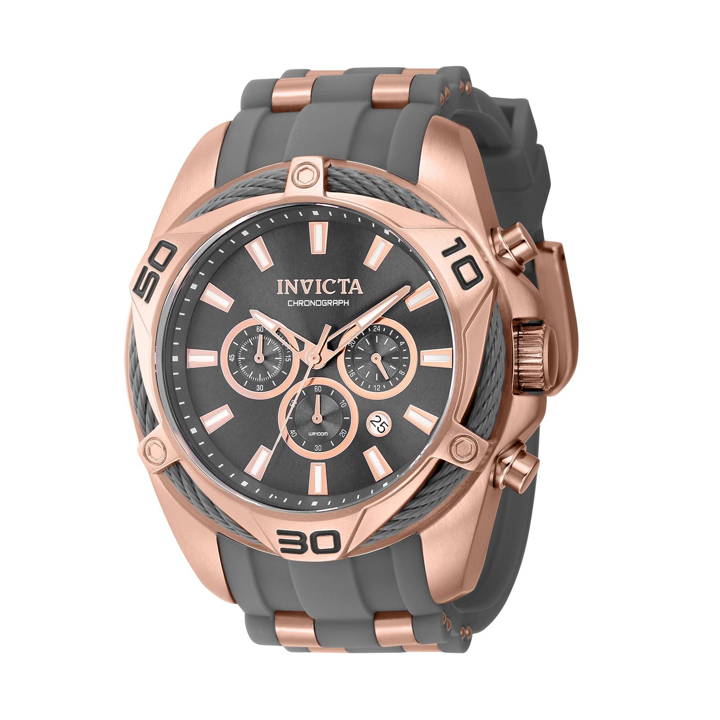 RELOJ DEPORTIVO PARA HOMBRE INVICTA BOLT 40340 - GRIS, ORO ROSA