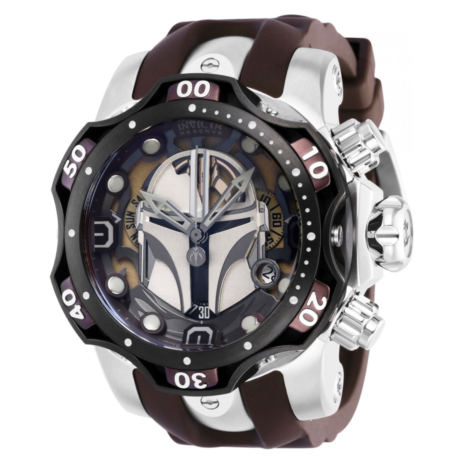 RELOJ MANDALORIAN PARA HOMBRE INVICTA STAR WARS 40482 - MARRÓN, ACERO