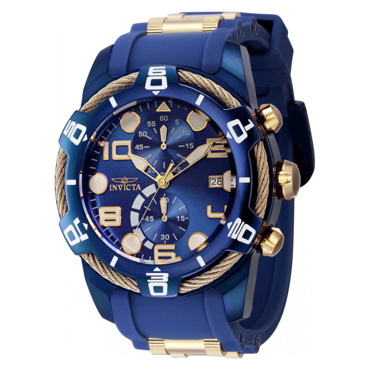 RELOJ DEPORTIVO PARA HOMBRE INVICTA BOLT 40724 - AZUL, ORO