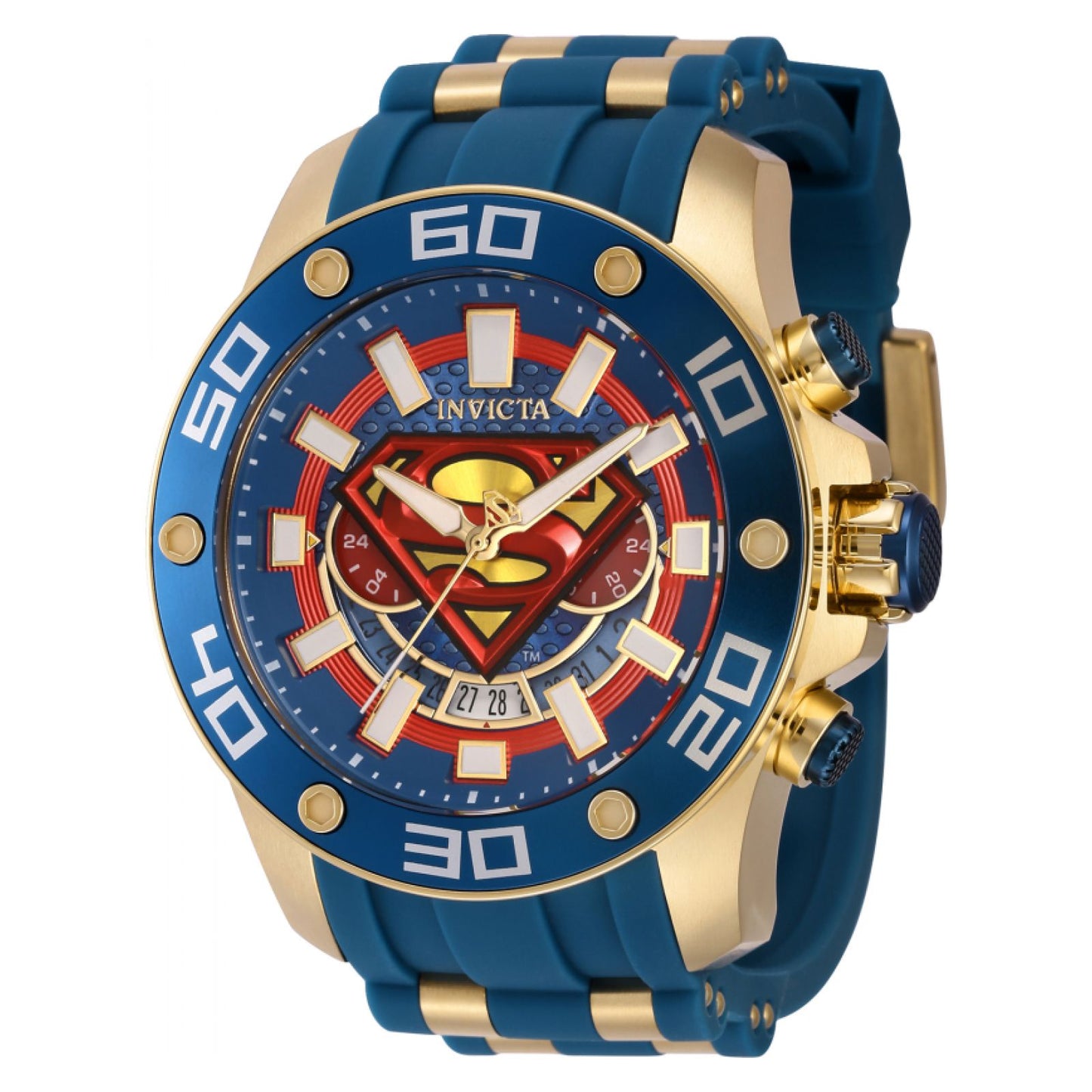 RELOJ  PARA HOMBRE INVICTA DC COMICS 43591 - AZUL, ORO