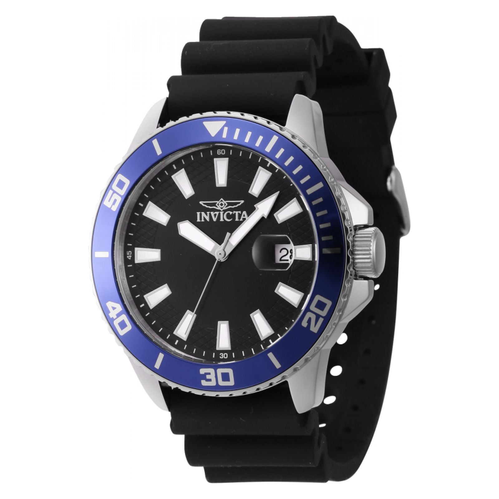 Invicta Pro Diver 46089 Orologio Uomo - Cassa 45mm Acciaio, Movimento Quarzo, Quadrante Nero, Impermeabile 5 ATM, Garanzia 2 Anni