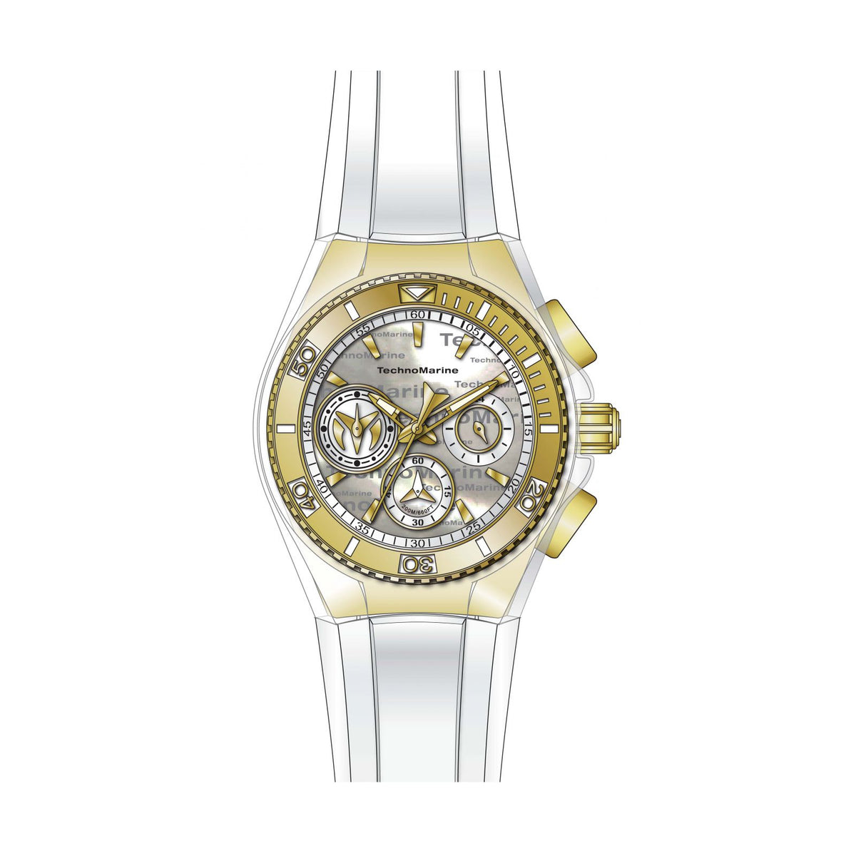 RELOJ DEPORTIVO PARA MUJER TECHNOMARINE CRUISE TM 120028 - BLANCO