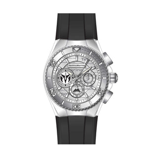 Reloj Deportivo TechnoMarine Cruise TM-118122 para Hombre – Cronógrafo en Acero Inoxidable con Correa de Silicona Negra y Maquinaria Cuarzo (200m)