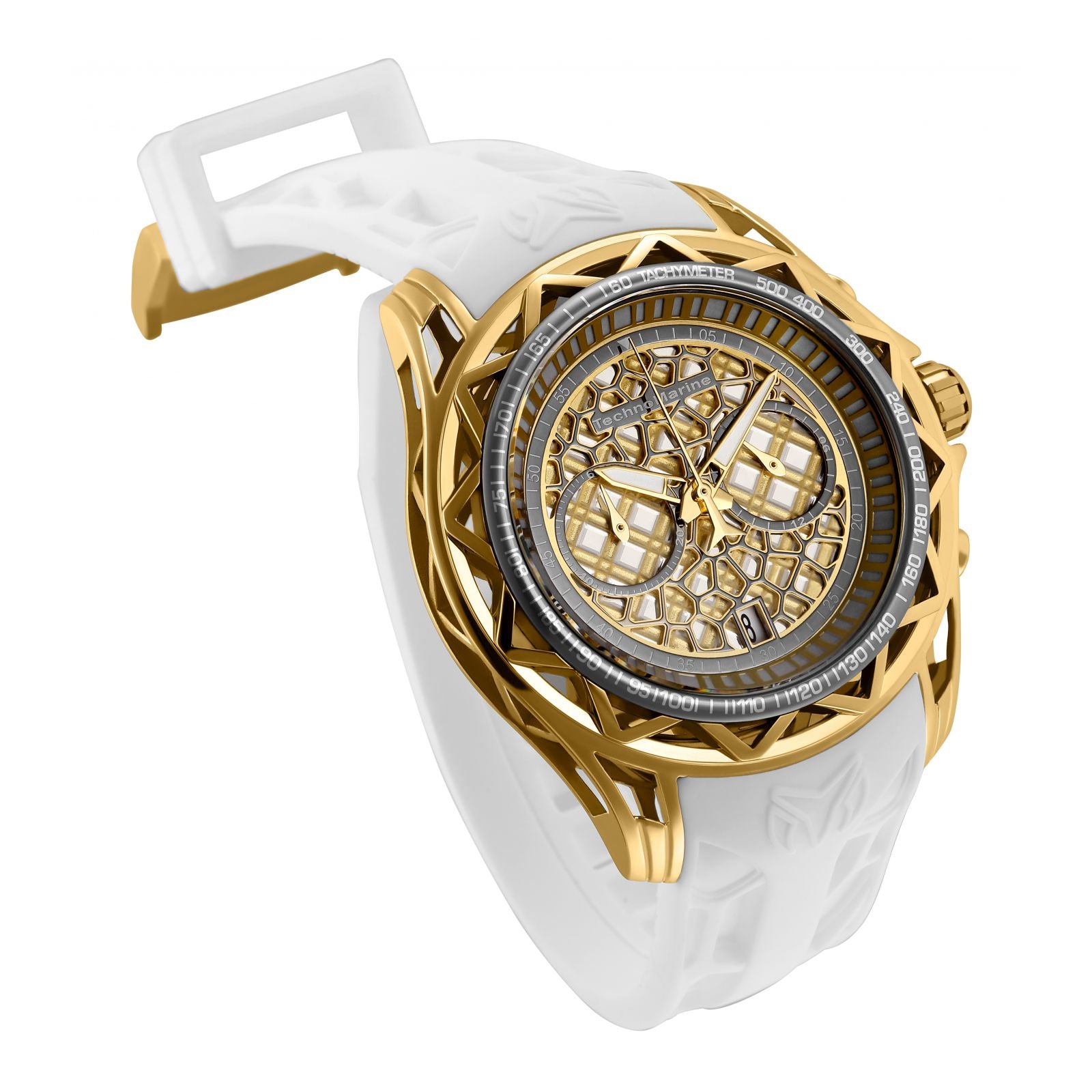 Reloj TechnoMarine Manta Grand para hombre - 47 mm, acero, dorado