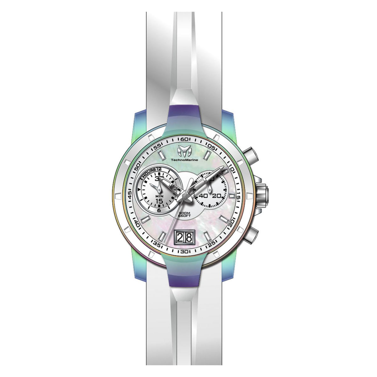 RELOJ DEPORTIVO PARA MUJER TECHNOMARINE UF6 TM-615021 - BLANCO