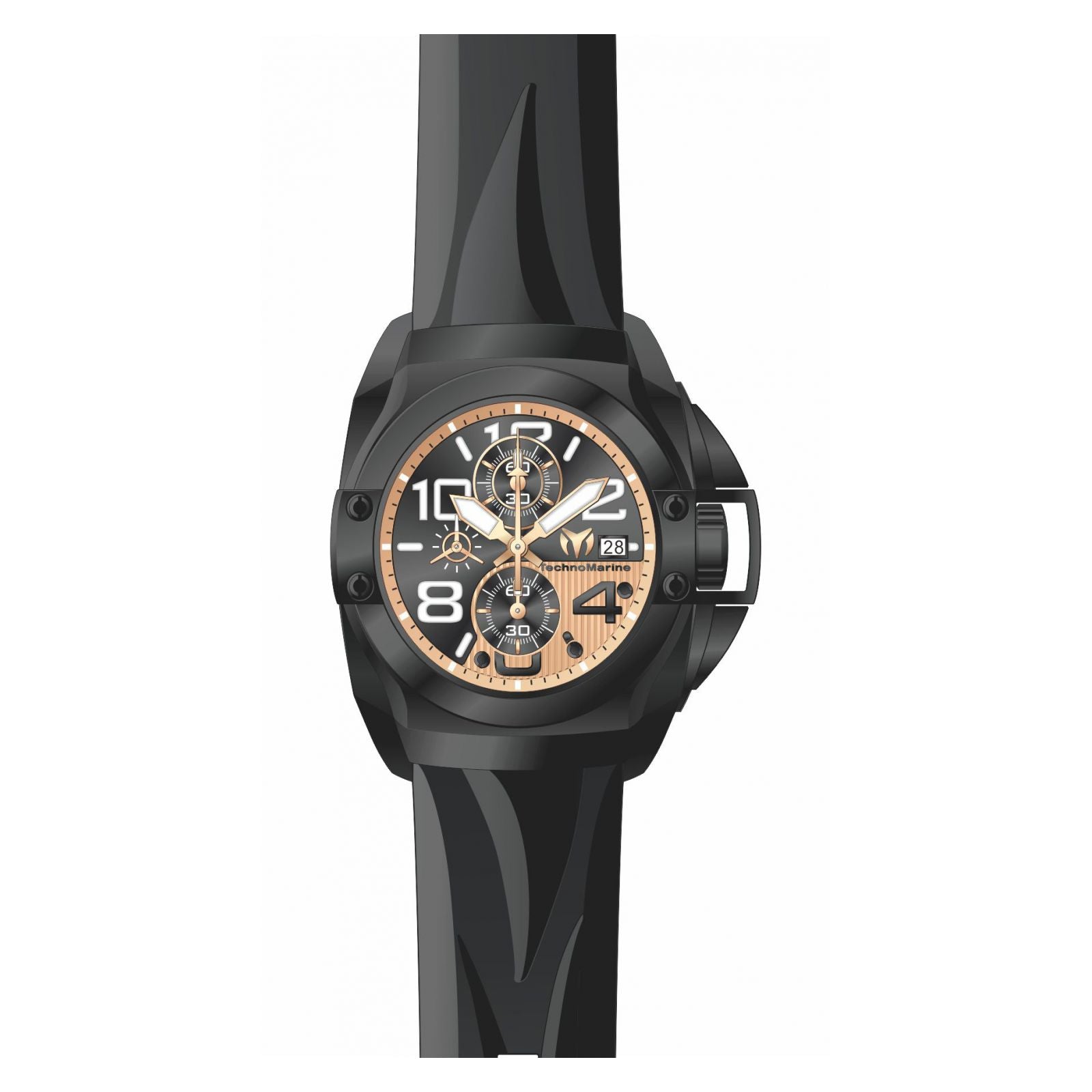 Technomarine TM-514001 Black Reef Reloj de cuarzo suizo negro con pantalla  analógica para hombre, Negro -, Moderno