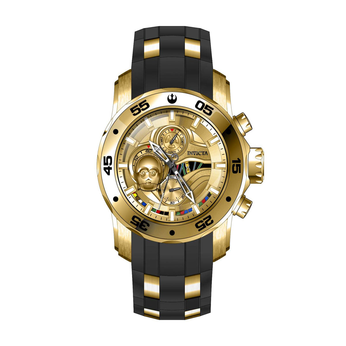 RELOJ C-3PO PARA HOMBRE INVICTA STAR WARS 32529 - NEGRO